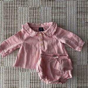 Baby GAP Pink Ruffled Baby Set